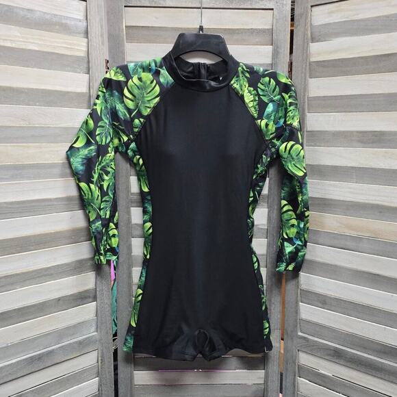 Rash Guard Long Sleeve One Piece Swimsuit UV Sun Protection Swimwear | Small - Picture 9 of 11